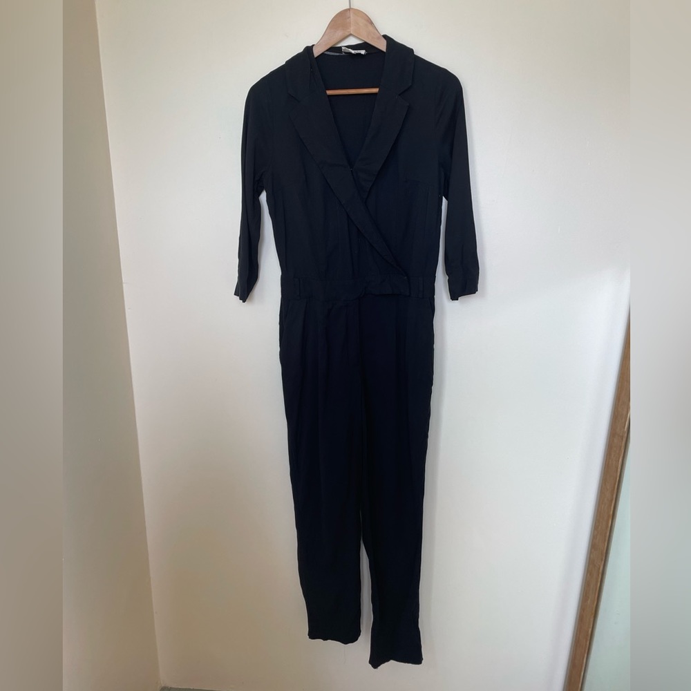 Sezane size 38 black jumpsuit